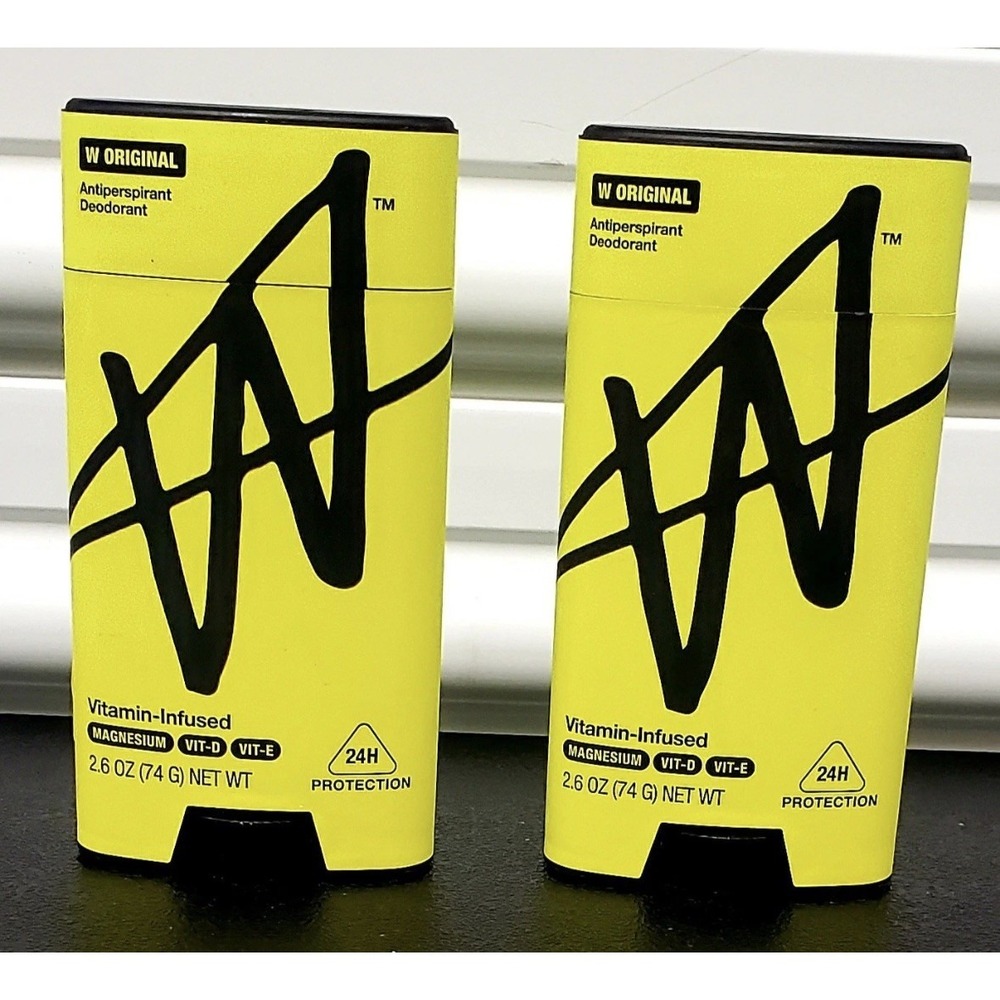 Lot of 2 New W By Jake Paul Men's Antiperspirant Deodorant Solids, 2.6 oz Each